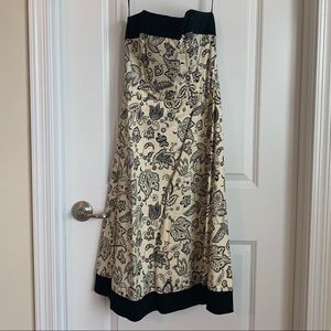 White House Black Market A-line paisley dress.